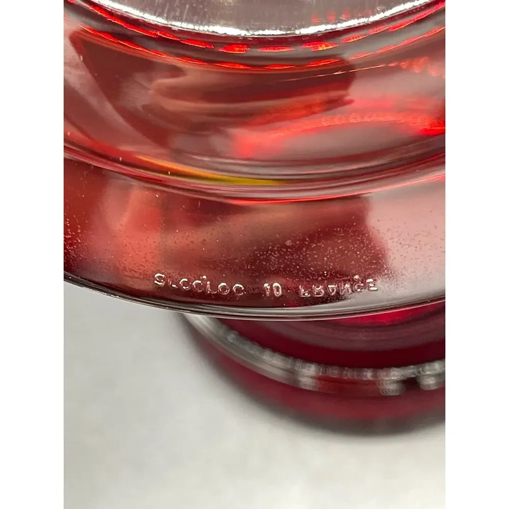Arcoroc Ruby Red Set of 4 Salad Plates Made in France